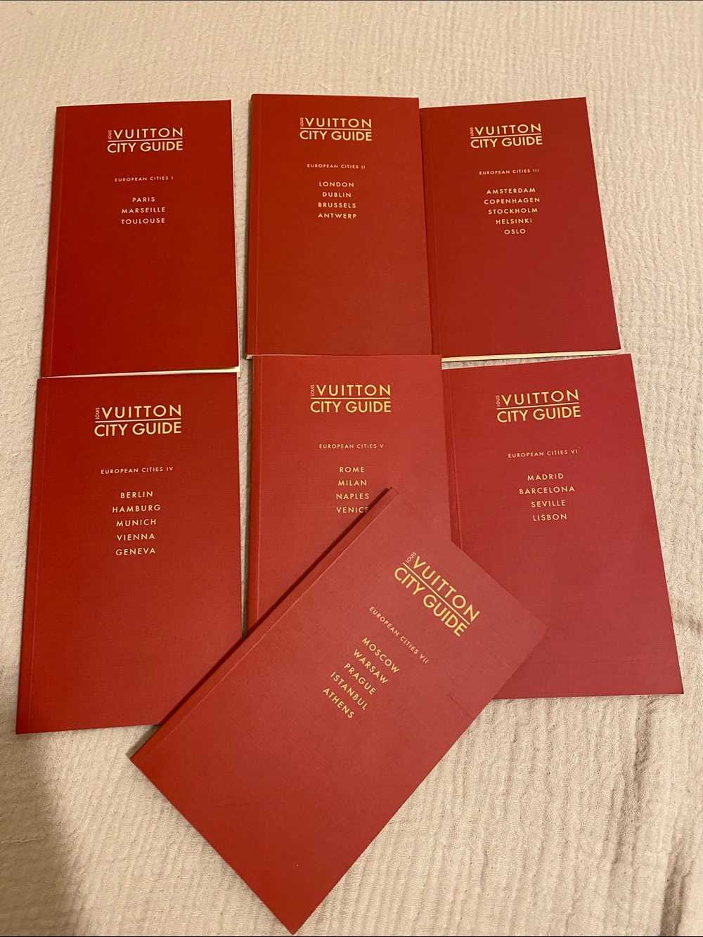 Louis Vuitton AIR FRANCE City Guide Box Set - Rust Brown with Gold Accents